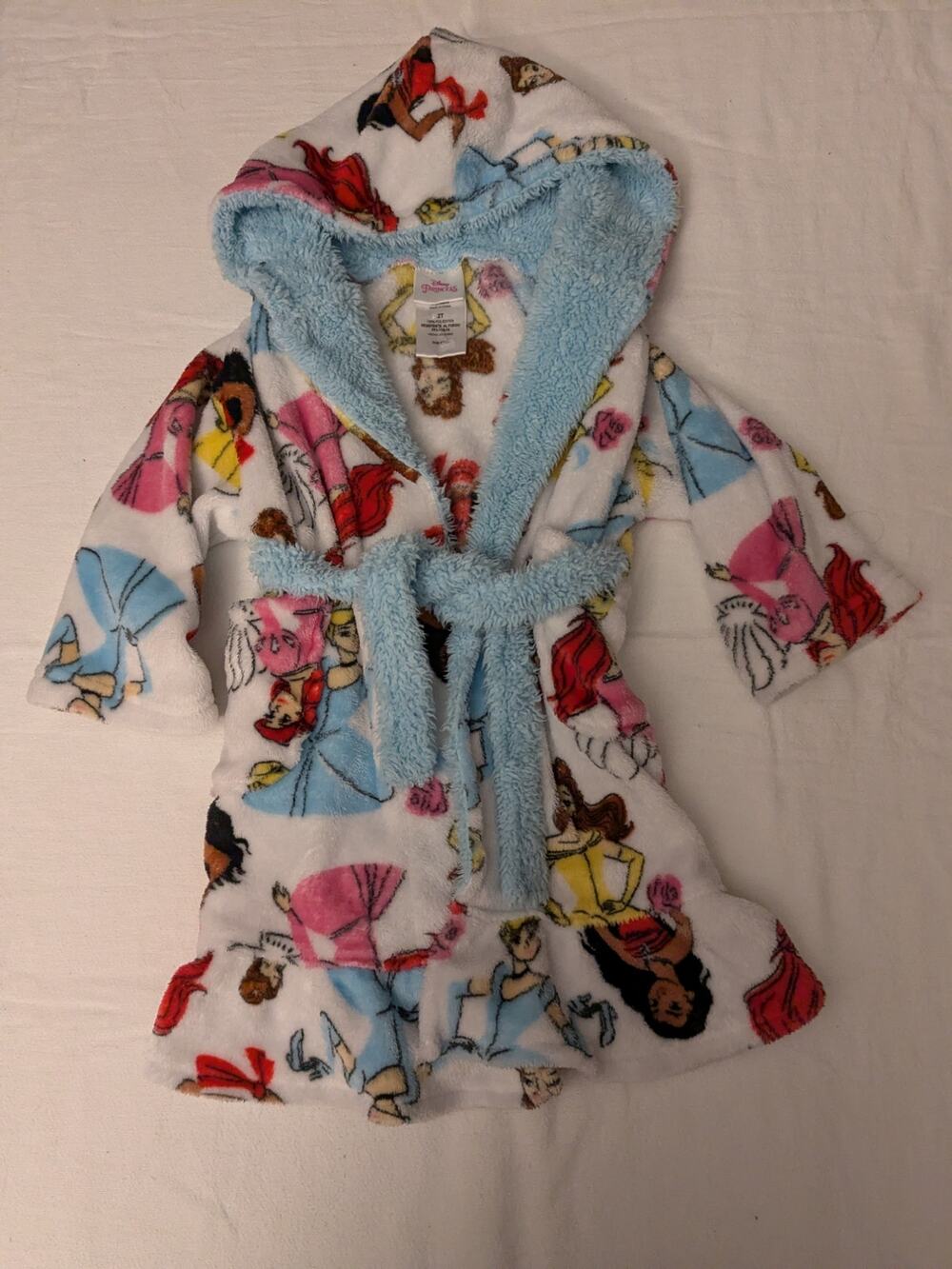 Disney Princesses Hooded Bathrobe 2T EUC